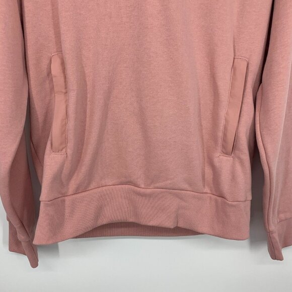 Old Navy Hoodie Pink Quarter Zip Hybrid Pocket Pullover Sweater - Picture 4 of 10
